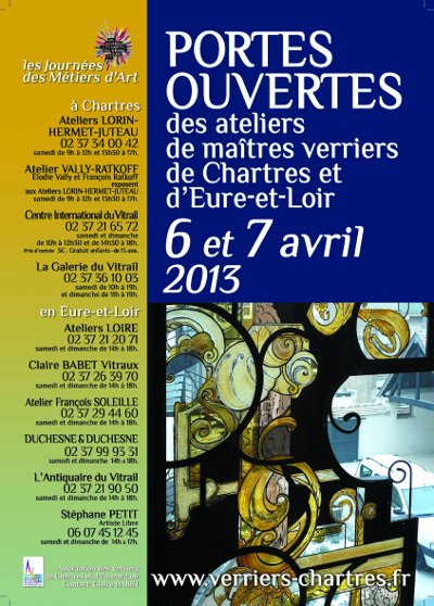 Portes ouvertes 2013 des ateliers des maîtres verriers de Chartres et d'Eure-et-Loir 