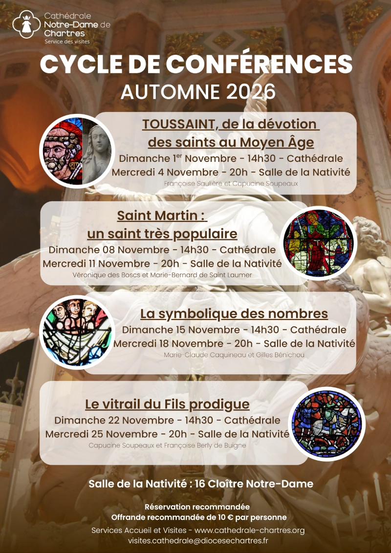 Cathédrale de Chartres : cycle de conférences Automne 2026